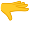 Palm Down Hand emoji on Google